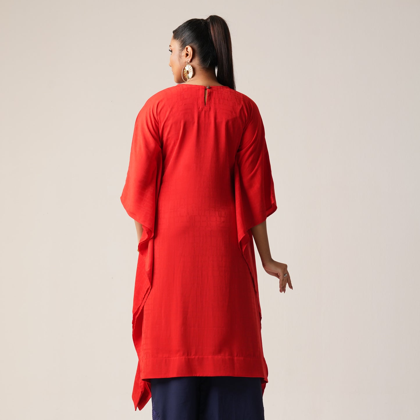 Womens Ethnic Kaftan-Red