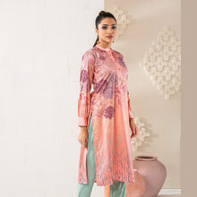 Load image into Gallery viewer, Women Peach Silk Kurti
