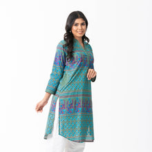 Load image into Gallery viewer, Womens Green Ethnic Kurti
