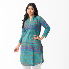 Load image into Gallery viewer, Womens Green Ethnic Kurti
