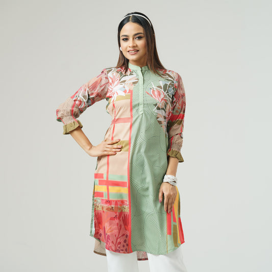 Womens Multi-Colored Printed Kurti