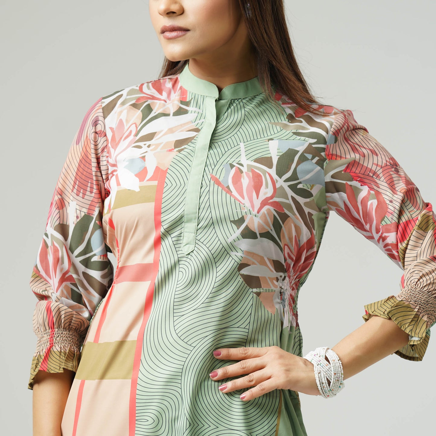 Womens Multi-Colored Printed Kurti