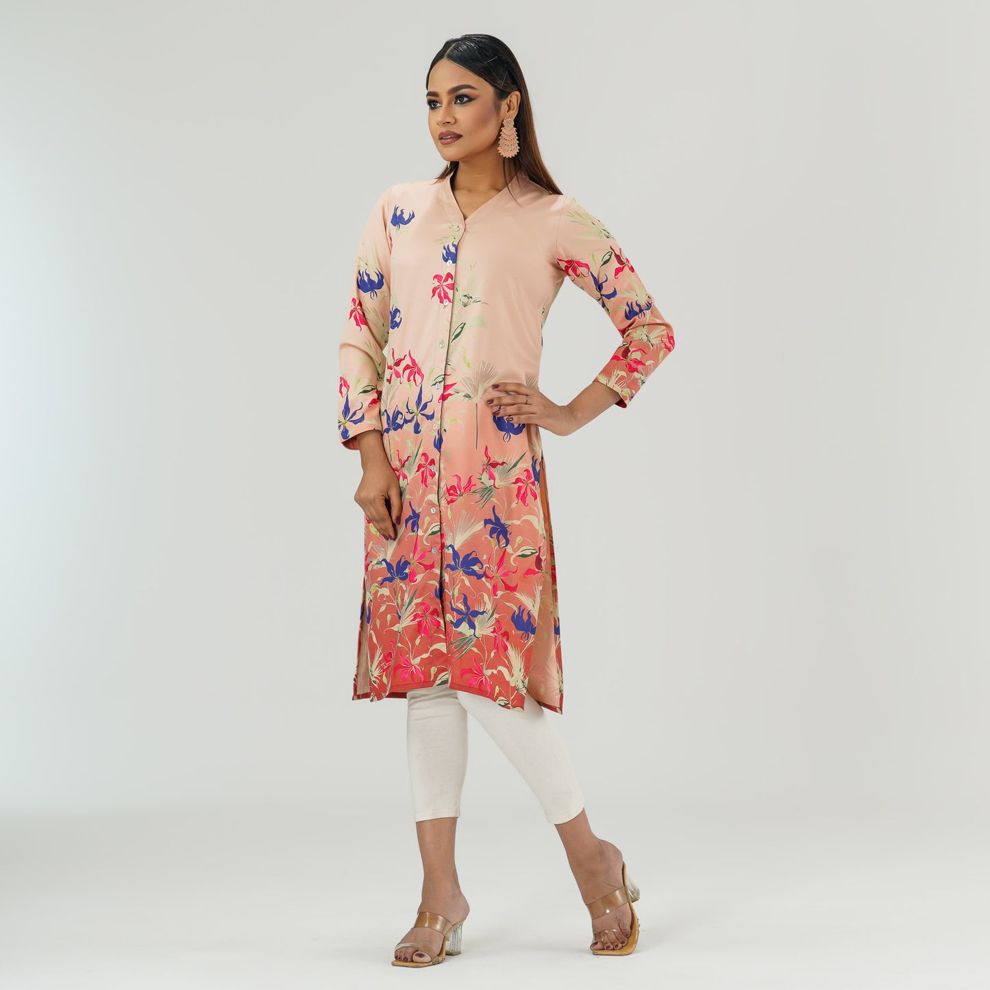 Womens Multi Color Printed Kurti