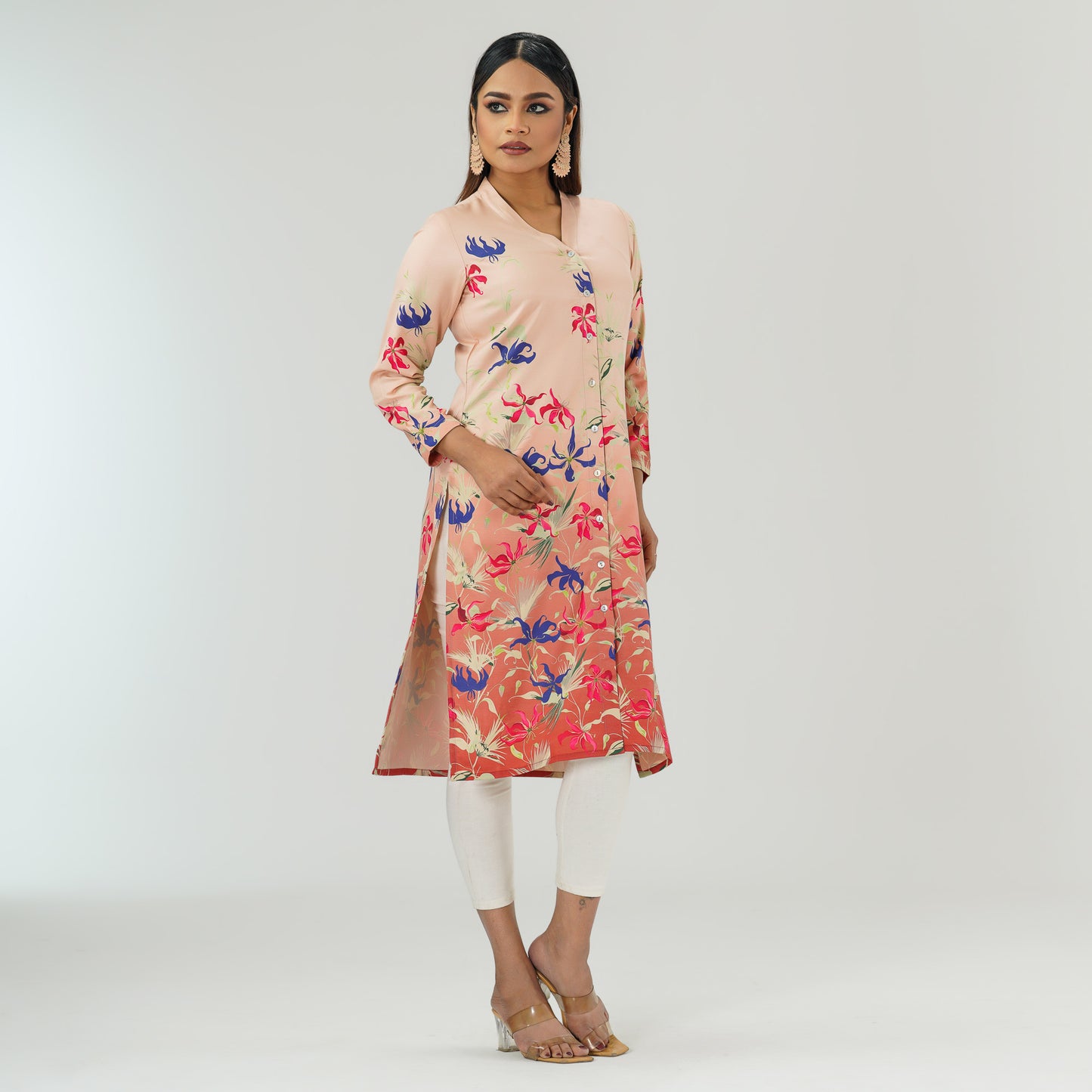 Womens Multi Color Printed Kurti