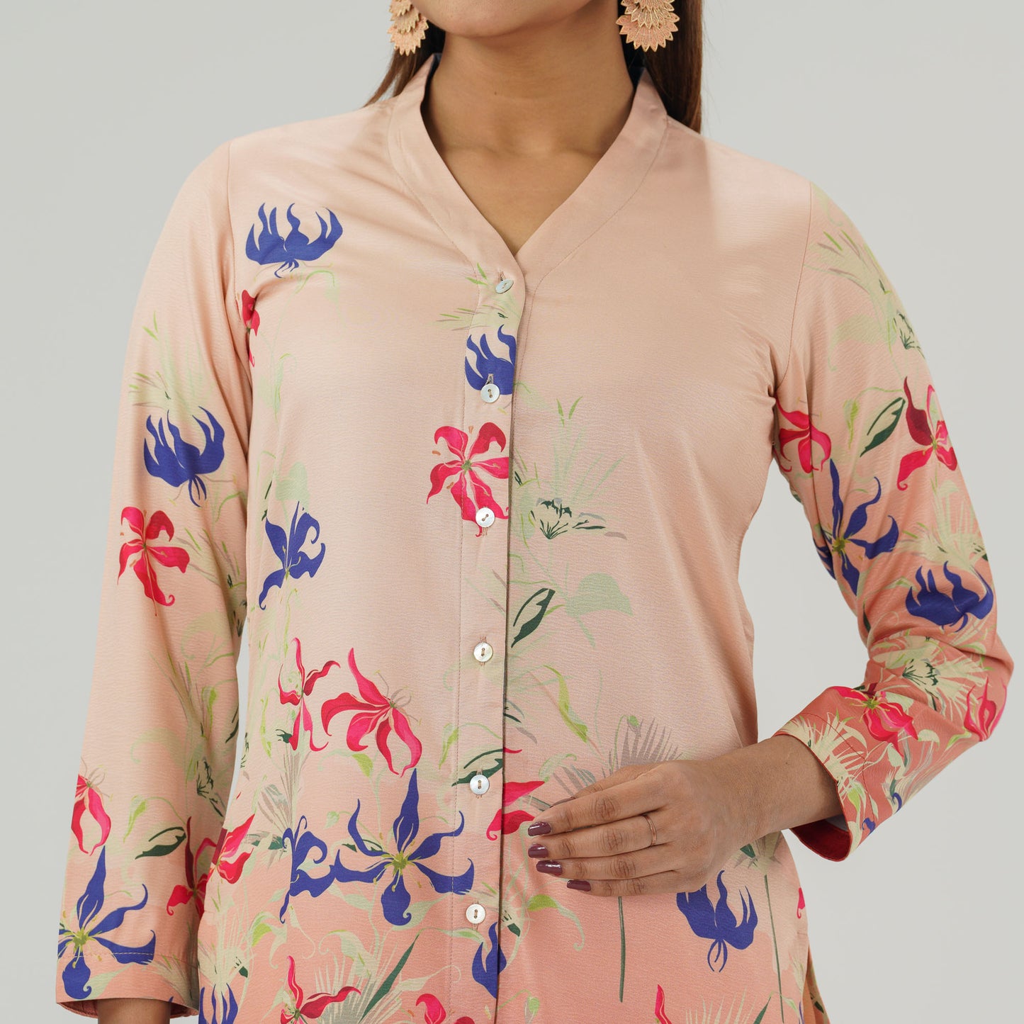 Womens Multi Color Printed Kurti