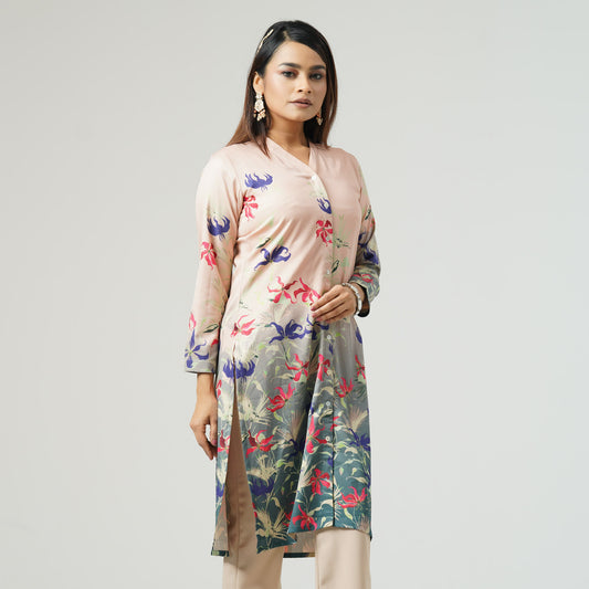 Womens Multi Color Printed Kurti