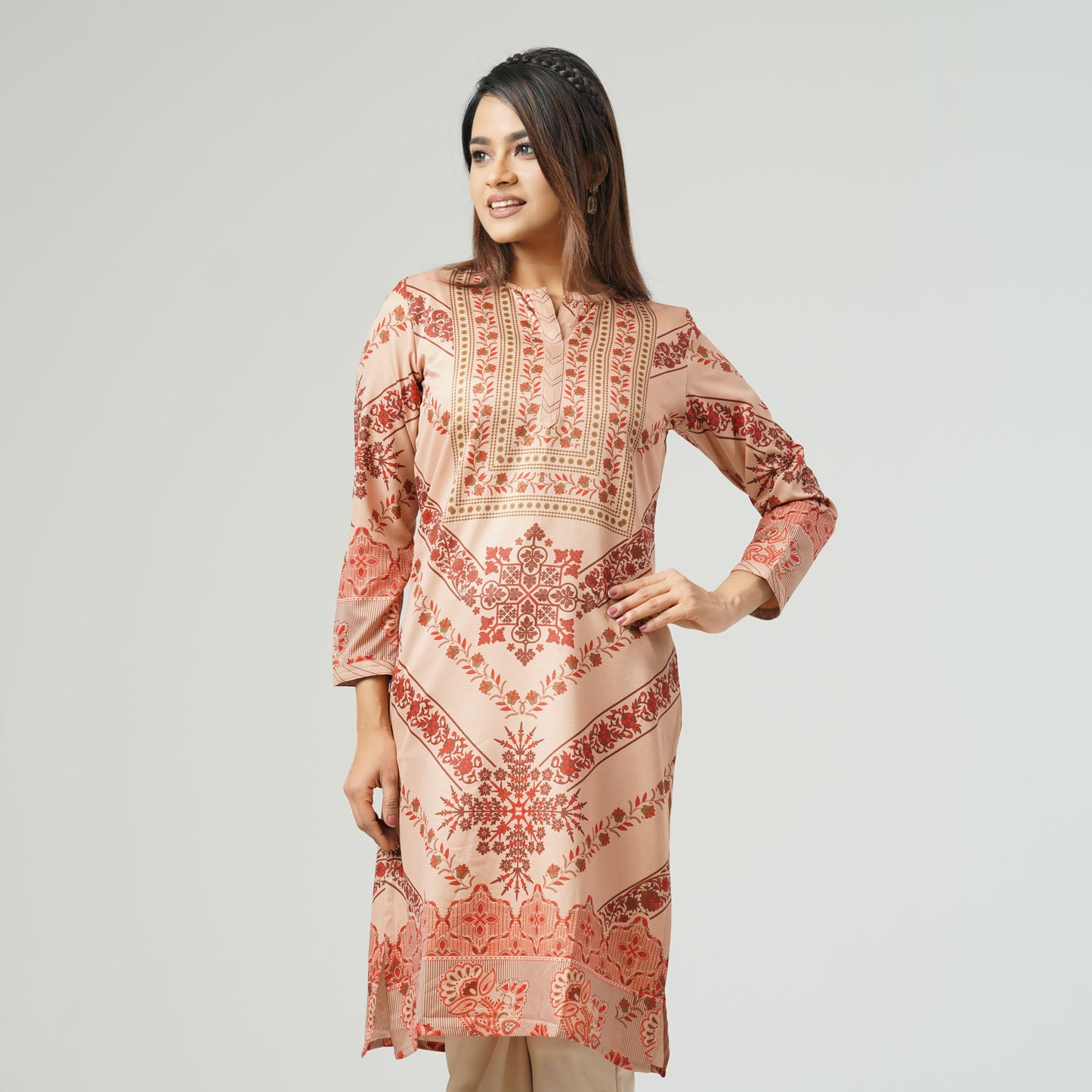 Womens Multi-Color Printed Kurti