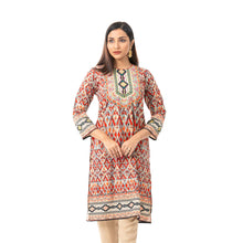 Load image into Gallery viewer, Womens Tan Printed Kurti
