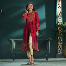 Load image into Gallery viewer, ETHNIC PREMIUM KURTI-MAROON
