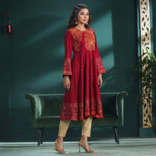 Load image into Gallery viewer, ETHNIC PREMIUM KURTI-MAROON
