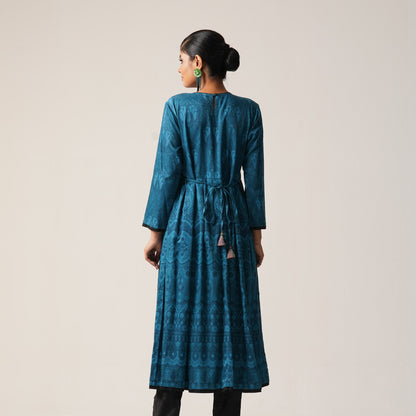 Womens Ethnic Premium Kurti-Sea Green