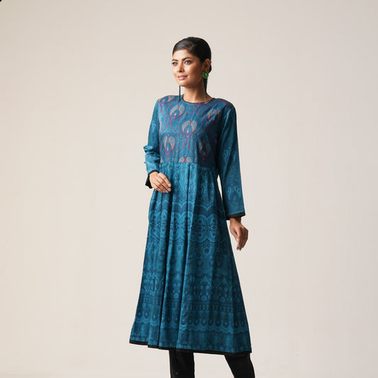 Womens Ethnic Premium Kurti-Sea Green