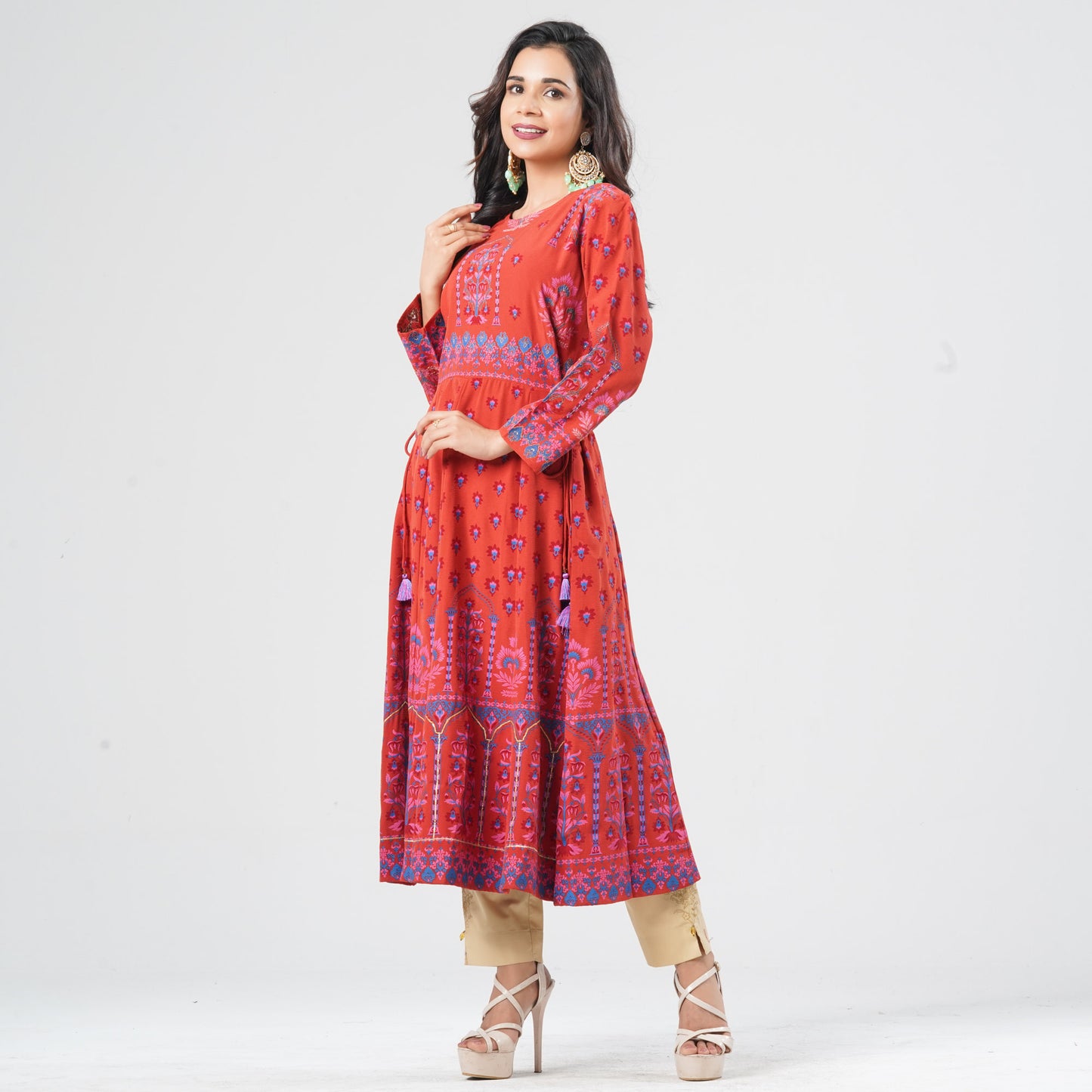 Women’s Crinkle Georgette Kurti