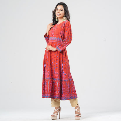 Women’s Crinkle Georgette Kurti