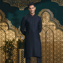 Load image into Gallery viewer, MENS BASIC PANJABI-BLACK
