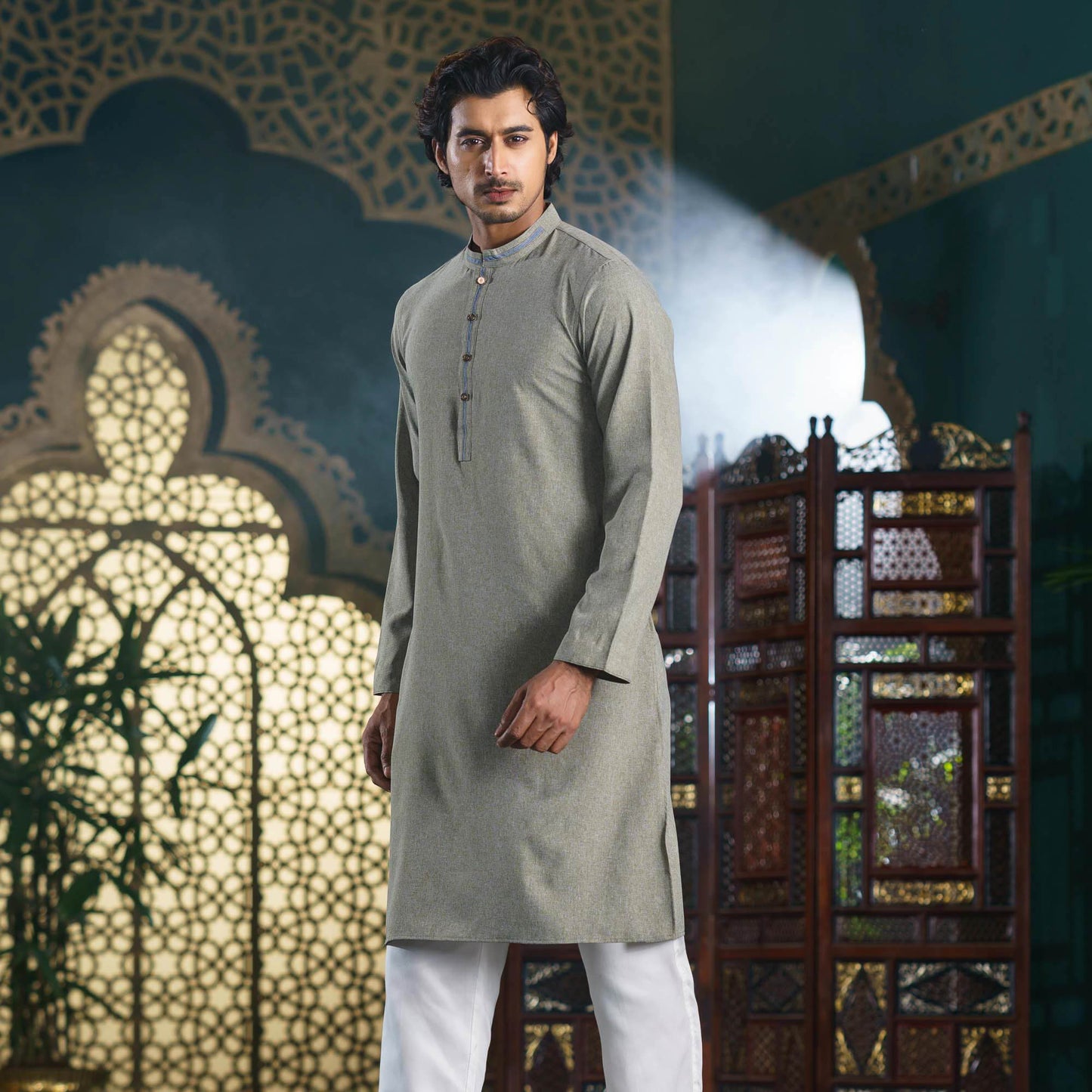 Men's Light Olive Panjabi