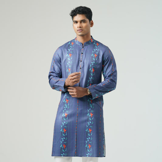 Mens Blue Basic Panjabi