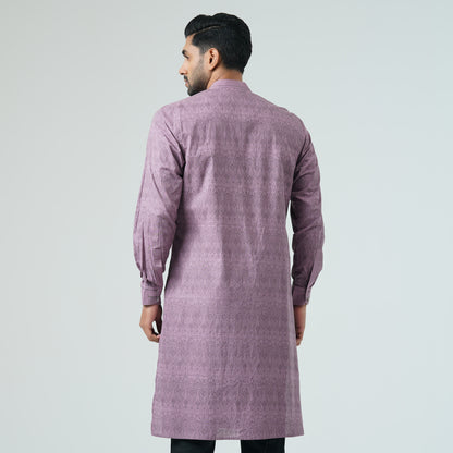 Mens Basic Panjabi-MAUVE