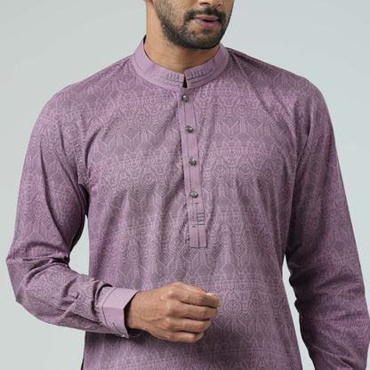 Mens Basic Panjabi-MAUVE
