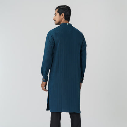 Mens Bottle Green Basic Panjabi