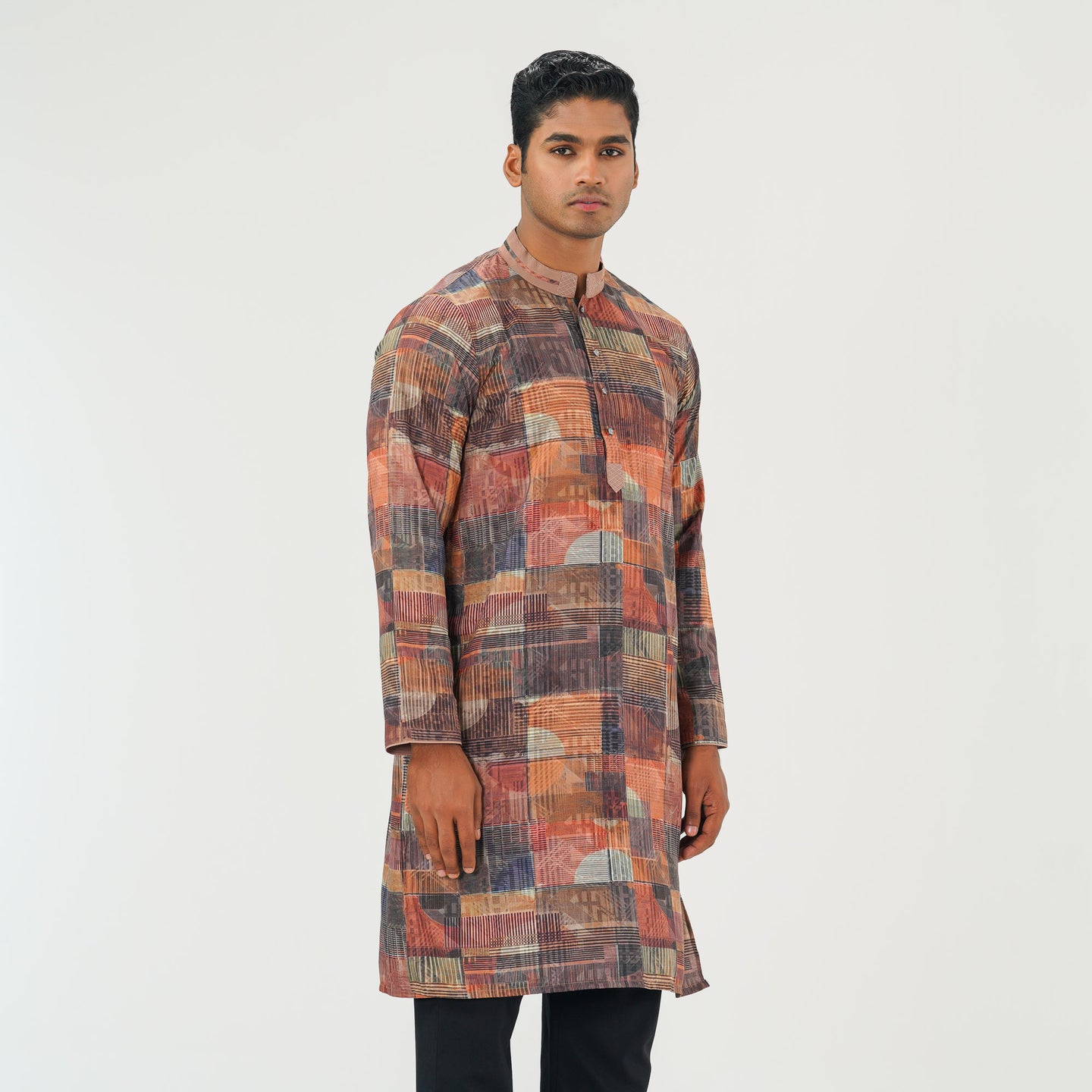 Mens Basic Panjabi Multicolor