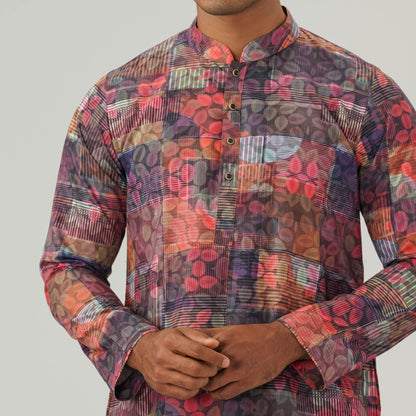 Mens Multi-Color Panjabi