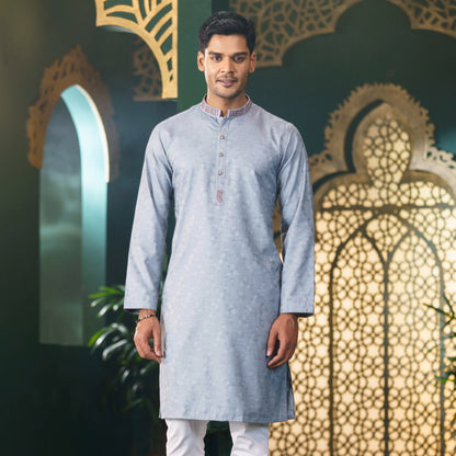MENS EMBROIDERY PANJABI-ASH