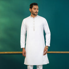 Load image into Gallery viewer, MENS EMBROIDERY PANJABI-WHITE 2
