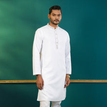 Load image into Gallery viewer, MENS EMBROIDERY PANJABI-WHITE 2
