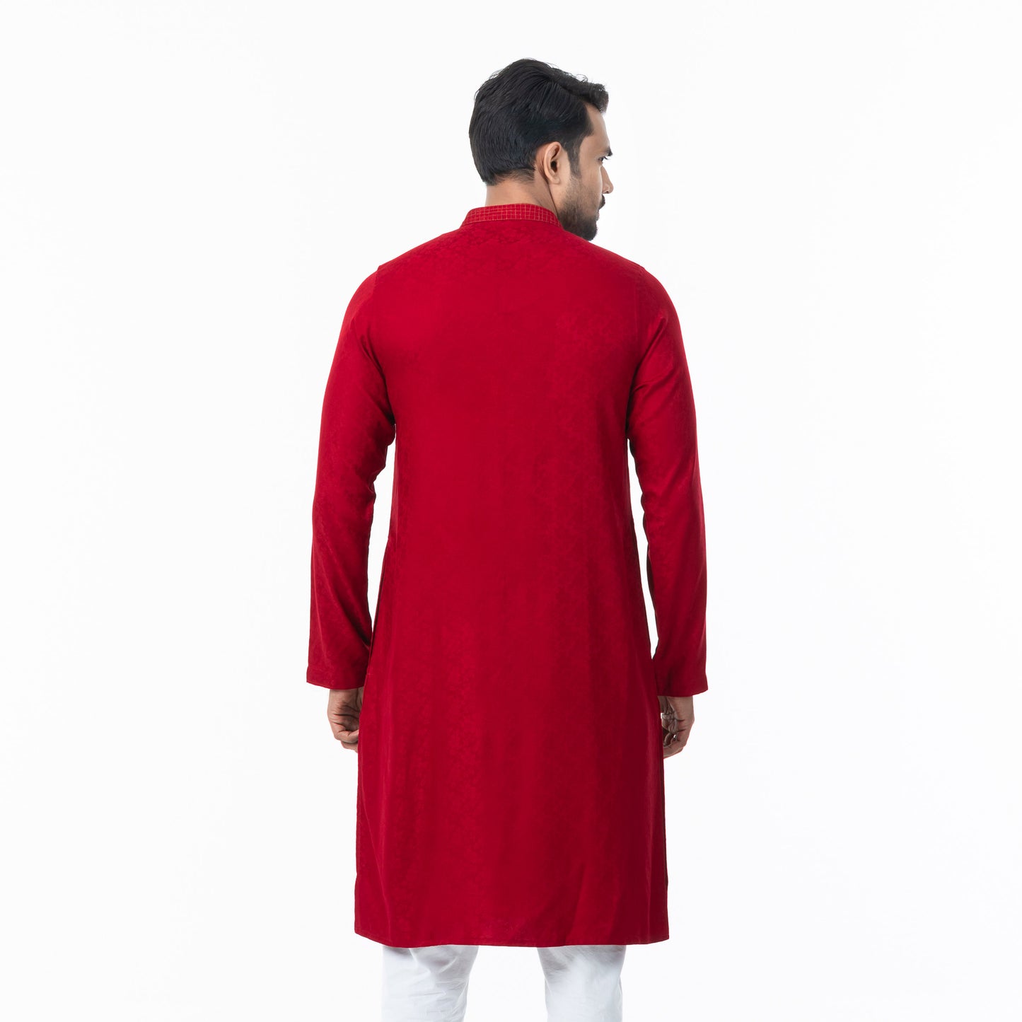 Mens Maroon Embroidered Panjabi