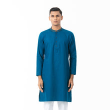 Load image into Gallery viewer, Mens Teal Blue Karchupi Panjabi
