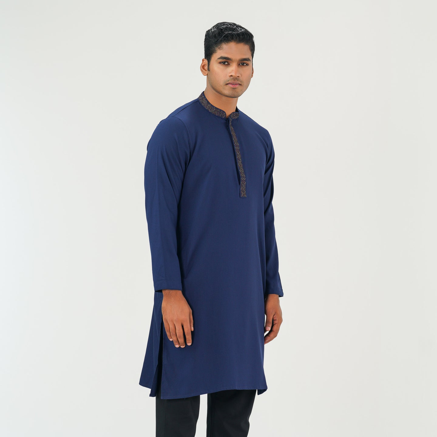 Mens Blue Karchupi Panjabi