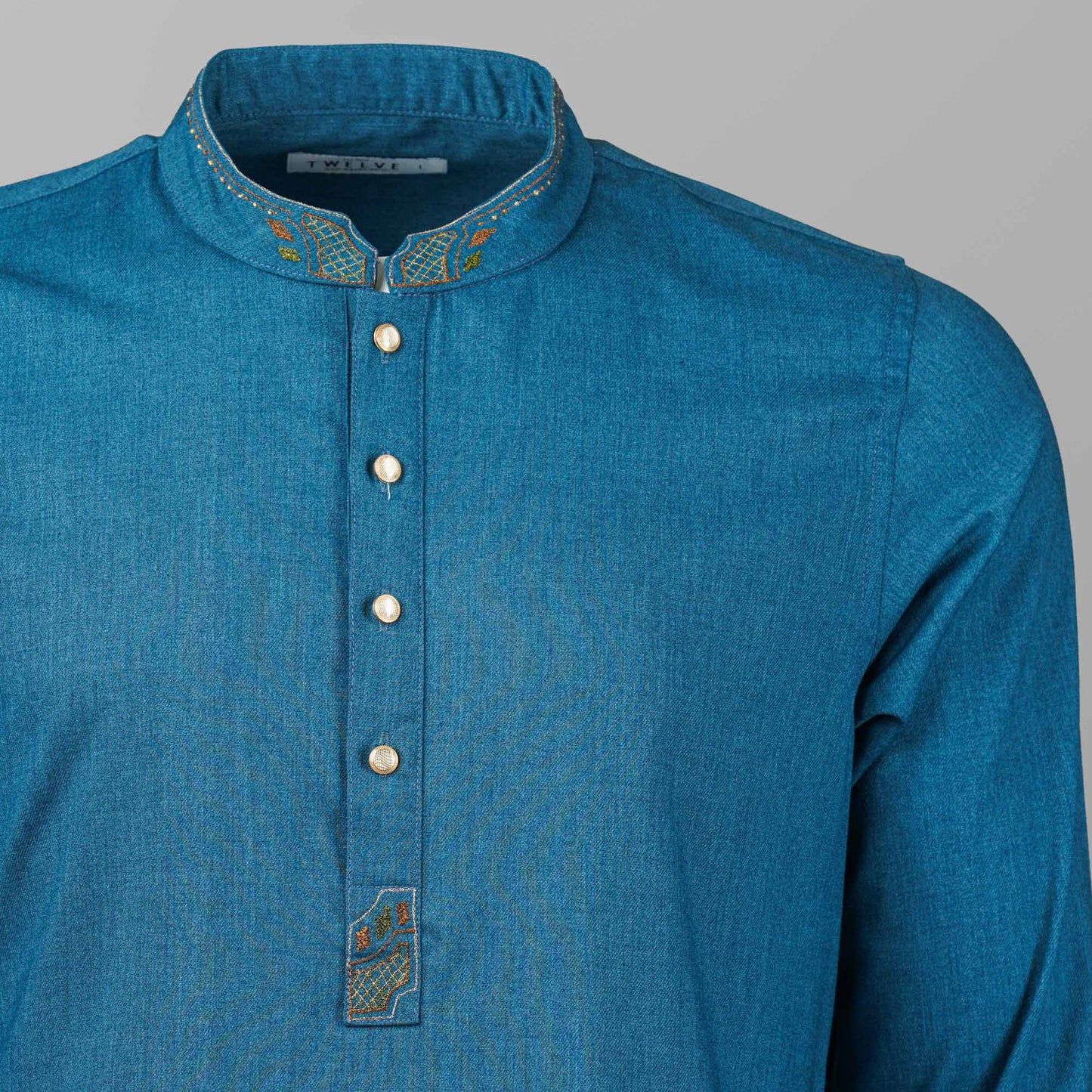 Mens Steel Blue Panjabi