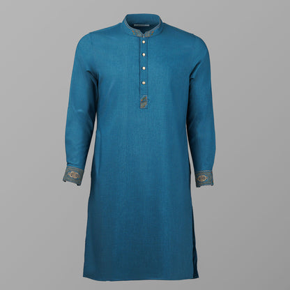 Mens Steel Blue Panjabi