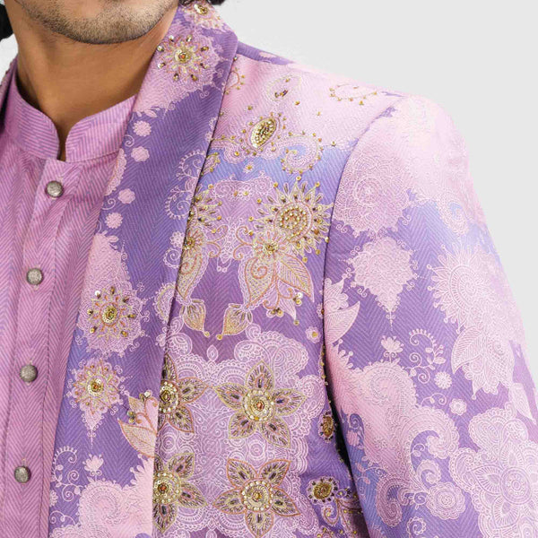 Mens Dusty Rose Sherwani