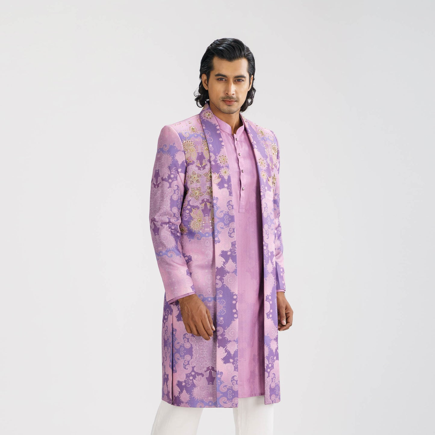 Mens Dusty Rose Sherwani