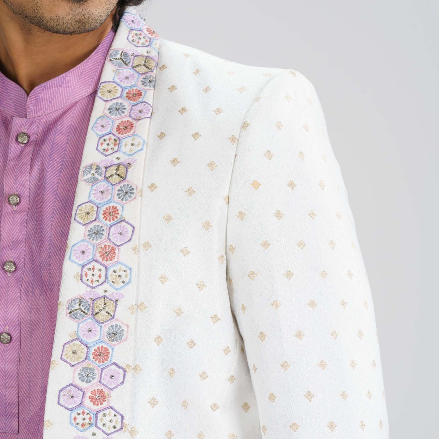 Men's White Sherwani