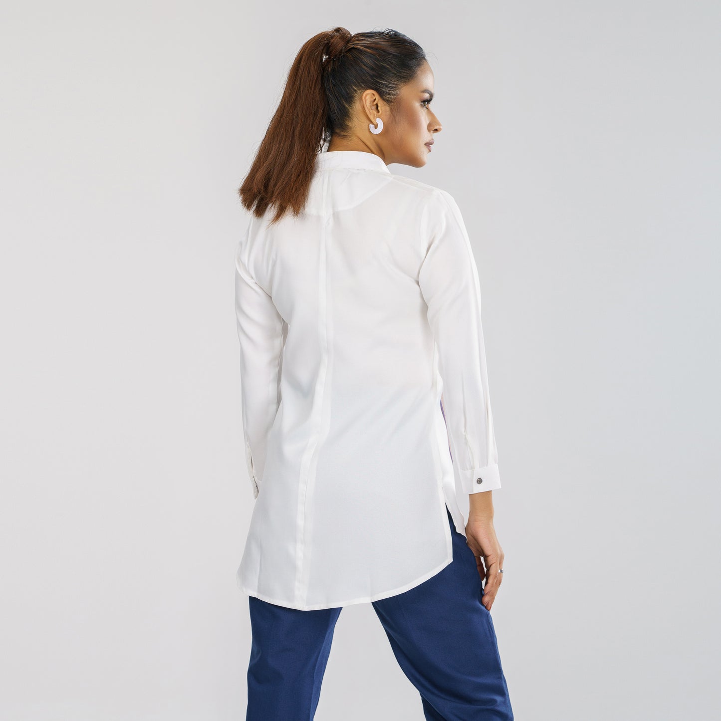 Womens Ethnic White Shirt