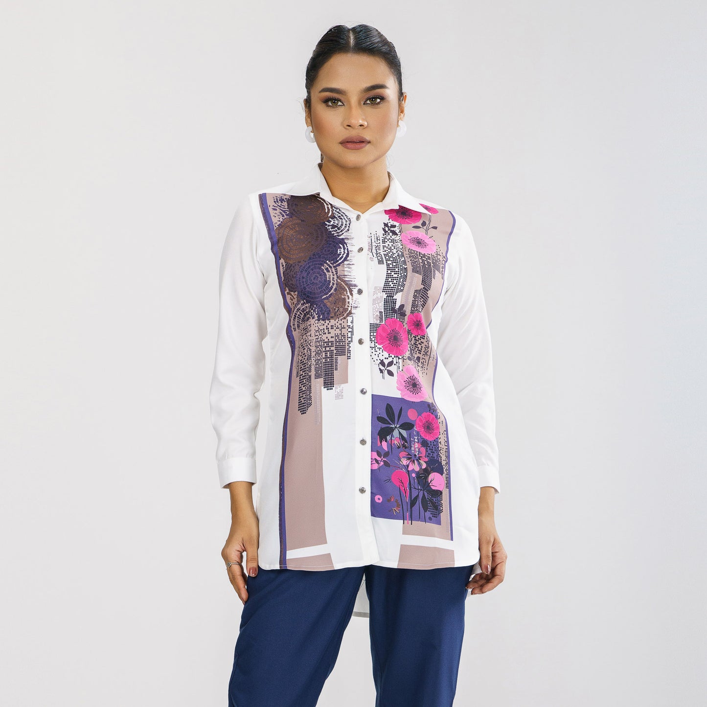 Womens Ethnic White Shirt