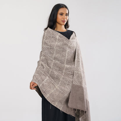 Womens Tan Cotton Shawl