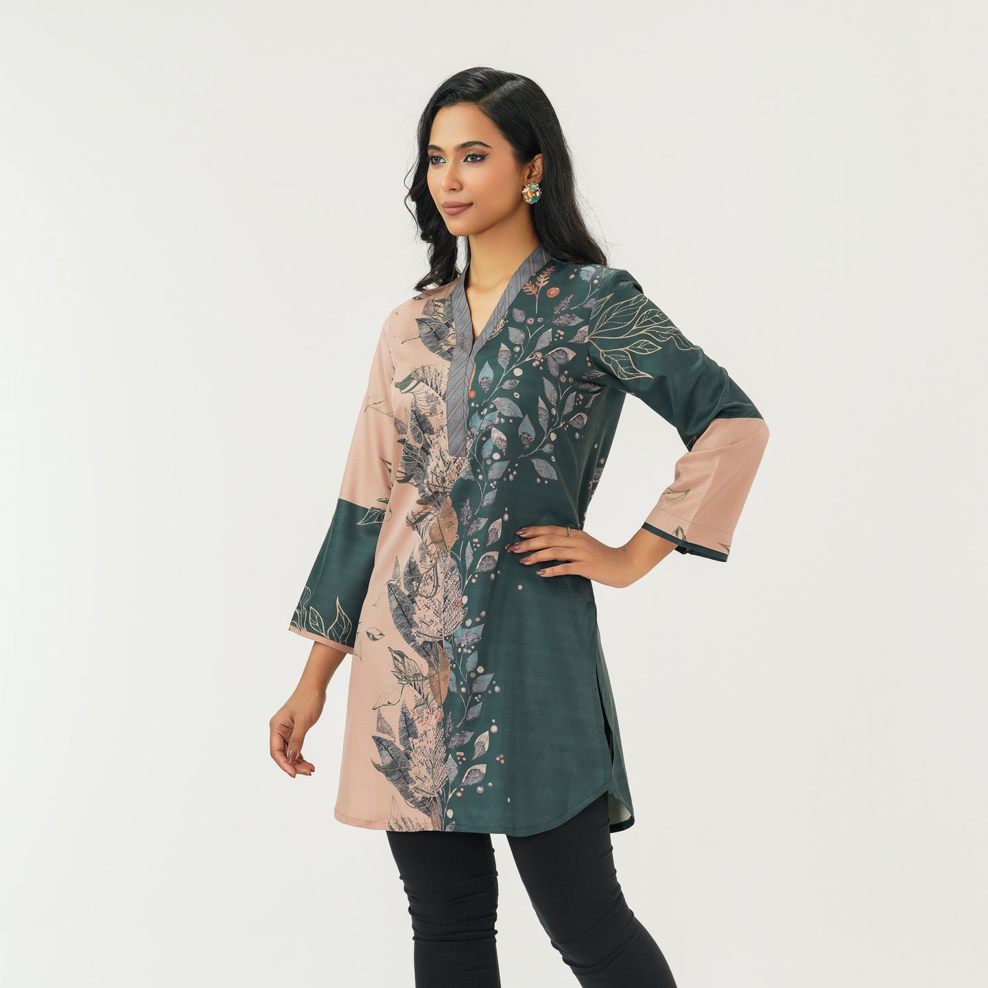 Womens Green Ethnic Tunic