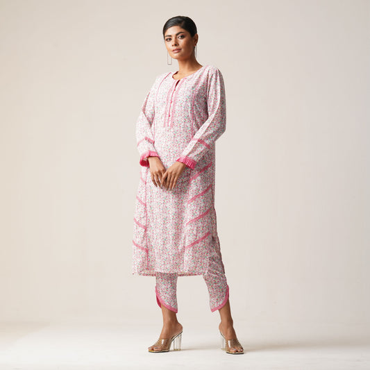 Womens Ethnic 2Pcs-Pink Print