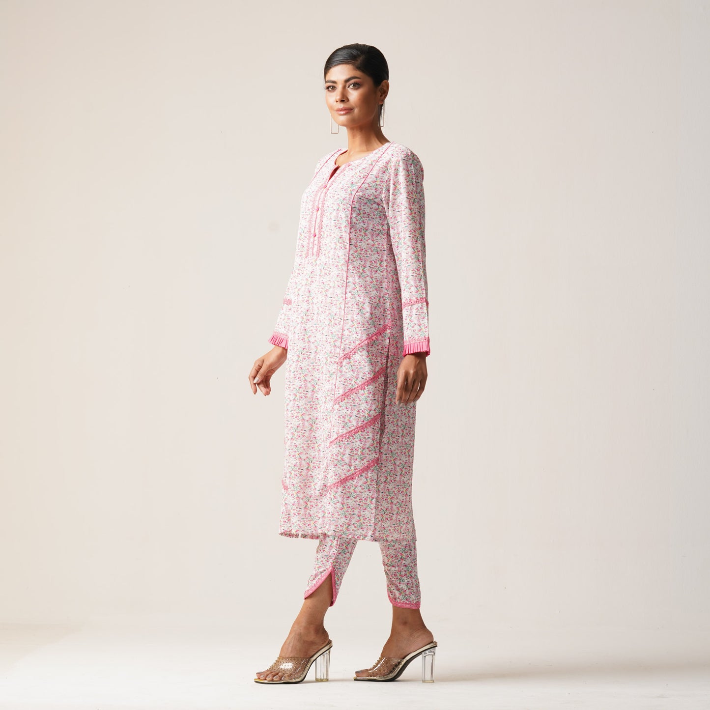 Womens Ethnic 2Pcs-Pink Print