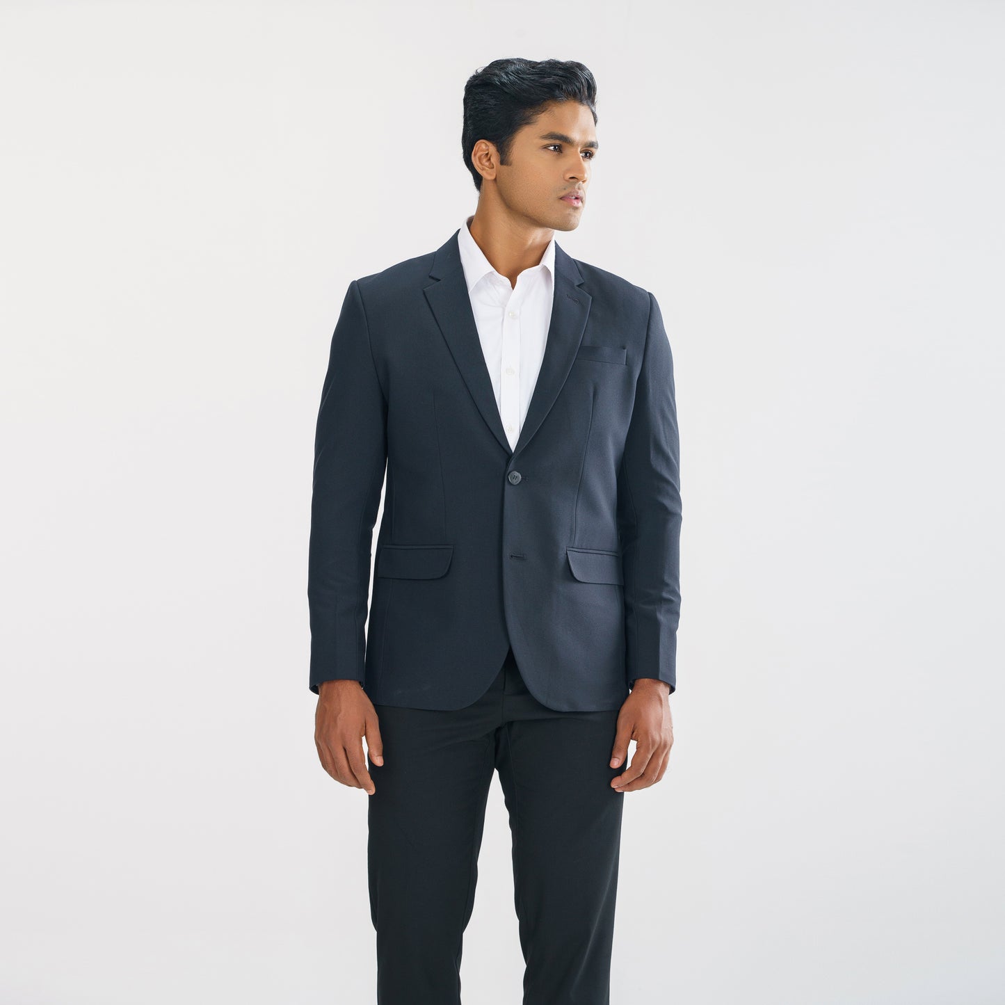 Mens Navy Slim Fit Blazer