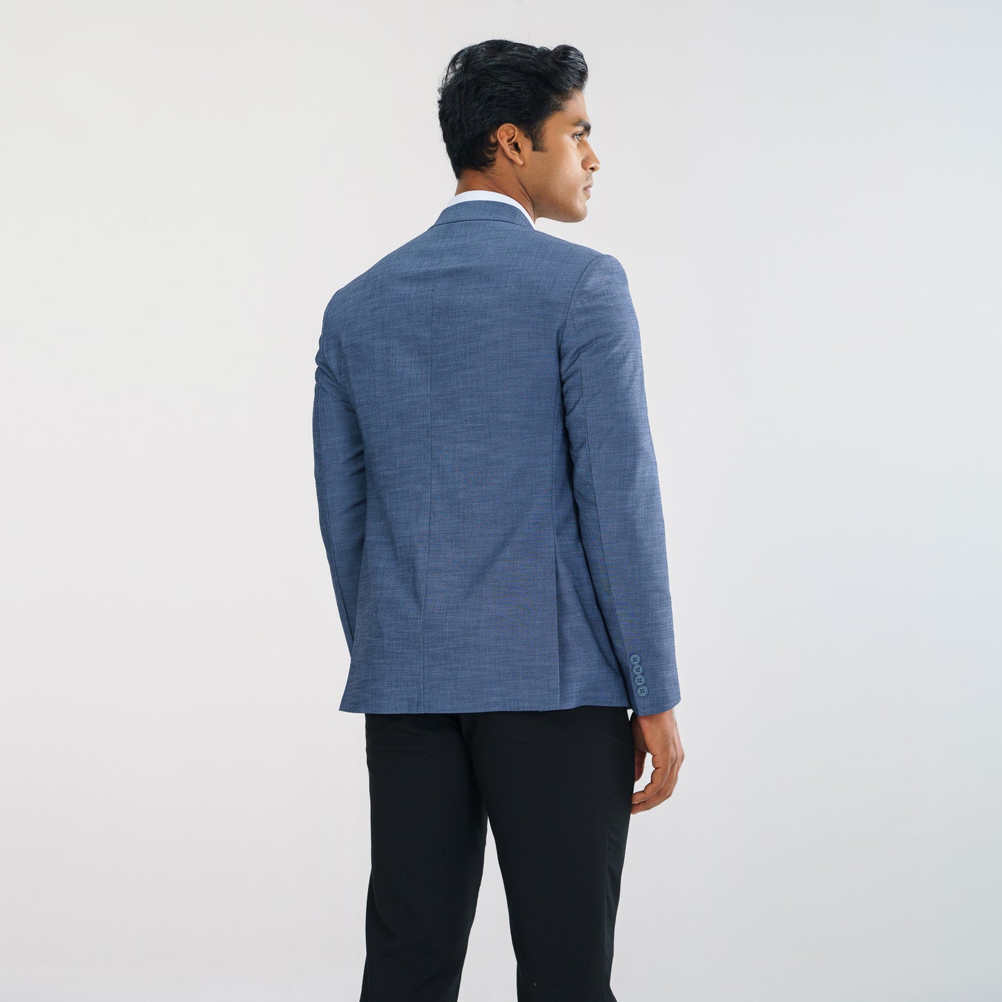 Mens Charcoal Blue Casual Blazer