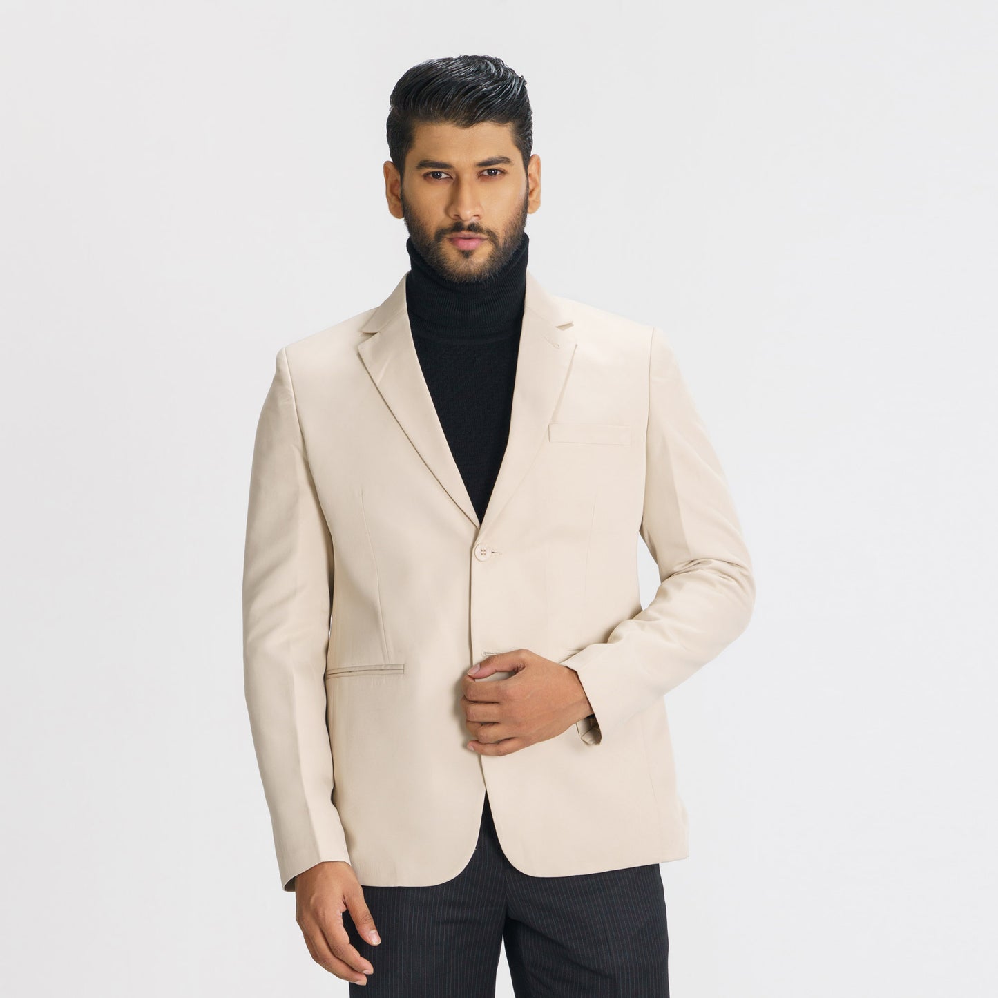 Mens Beige Casual Blazer