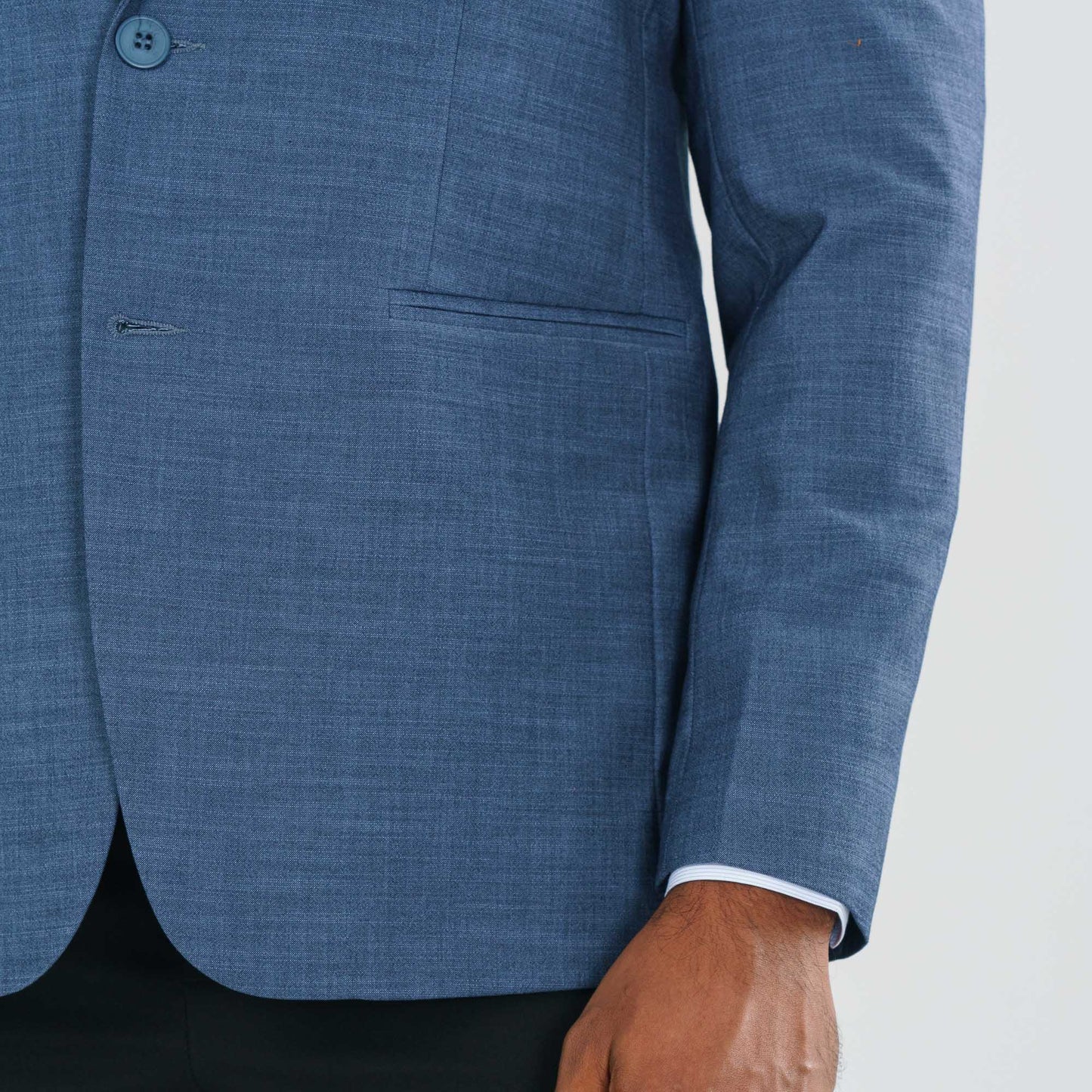 Mens Charcoal Blue Casual Blazer