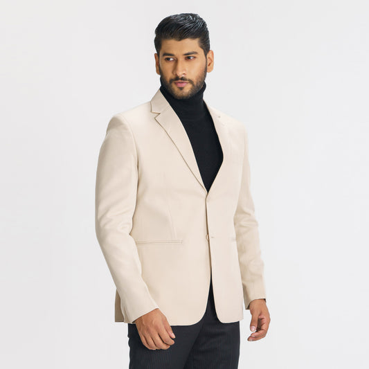 Mens Beige Casual Blazer