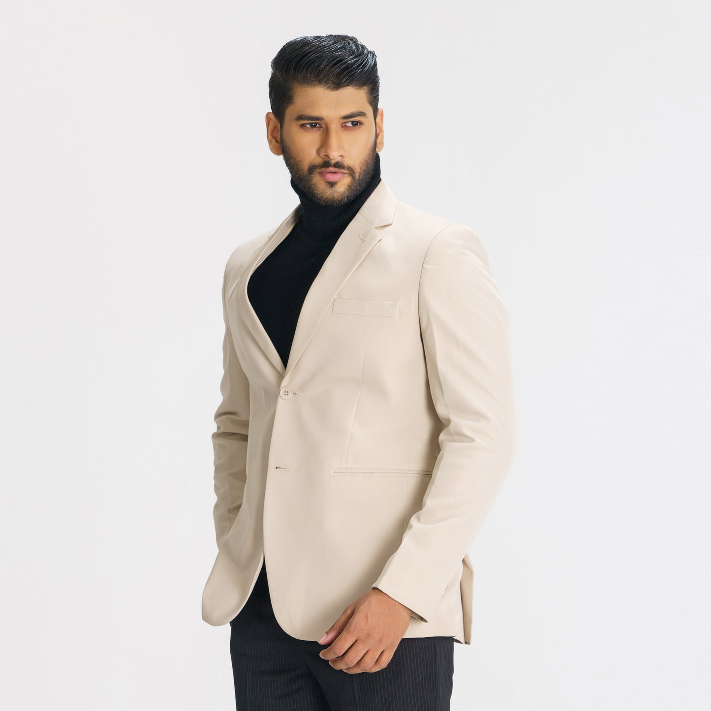 Mens Beige Casual Blazer