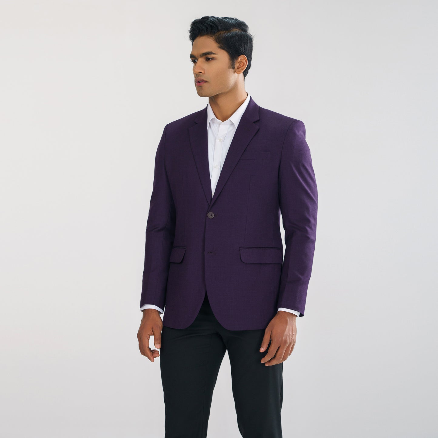 Mens Purple Slim Fit Blazer